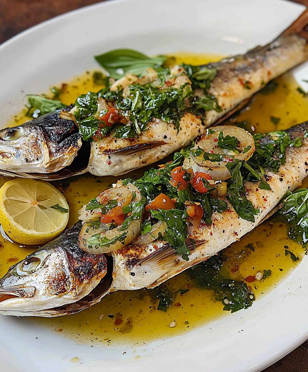 Grilled Branzino with Chile Sauce