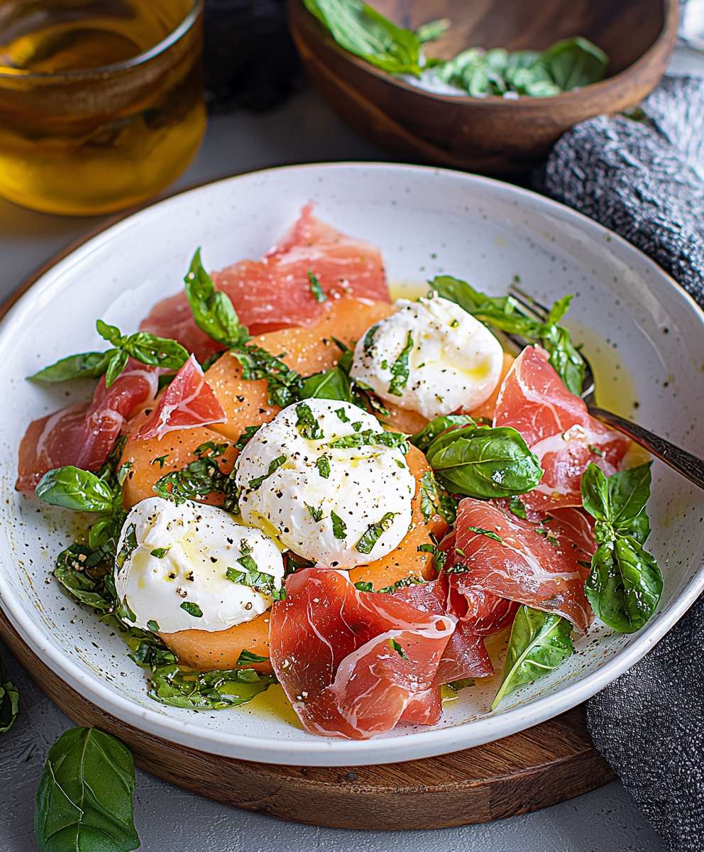 Cantaloupe Prosciutto Salad