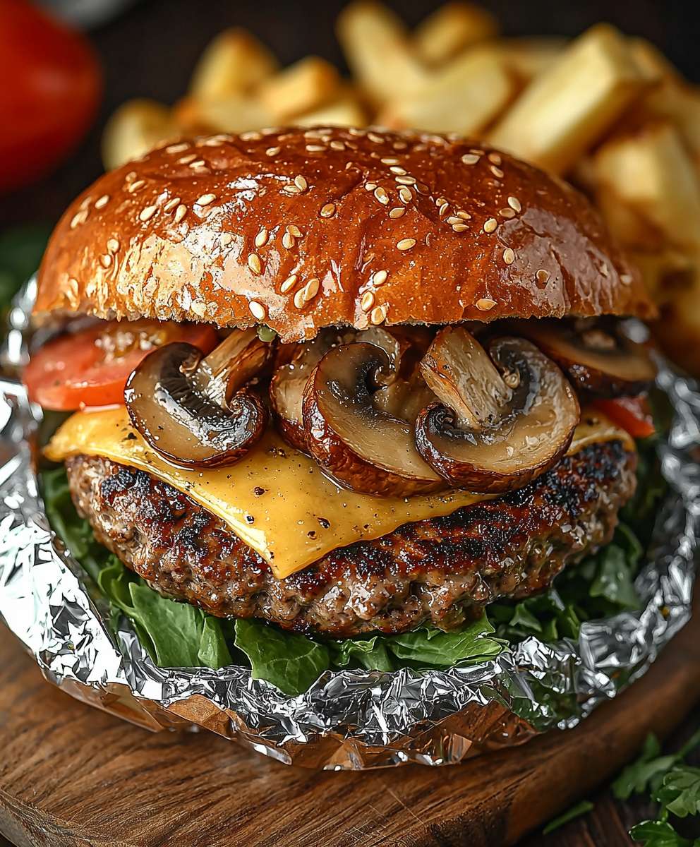 Mushroom Swiss Burger Foil