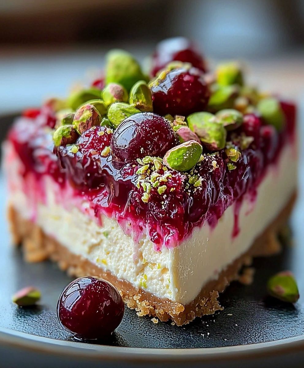Lemon Lime Cherry Cheesecake