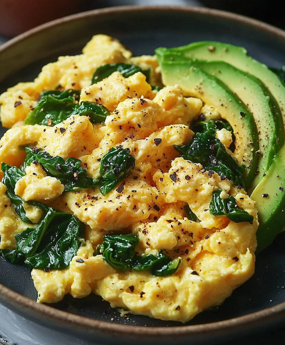 Scrambled Eggs with Spinach