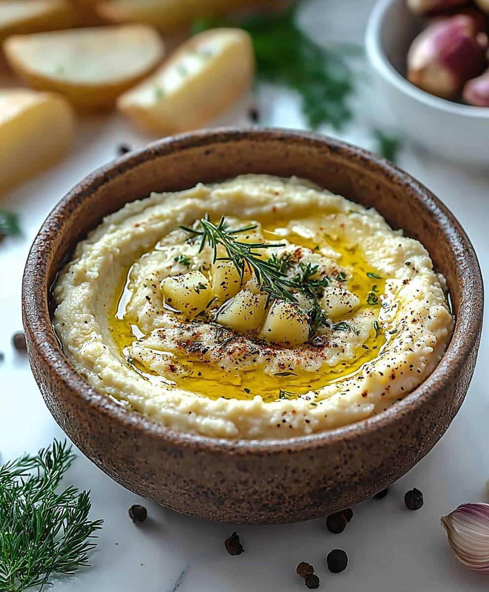 Greek Garlic Potato Dip