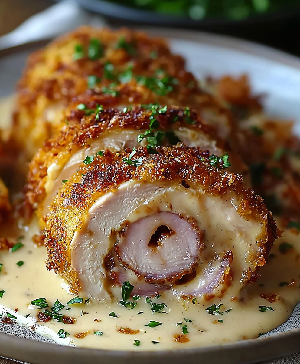crispy chicken cordon bleu