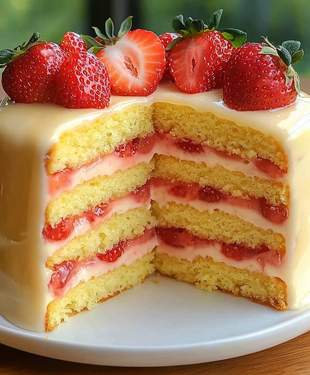 Strawberry Lemonade Layer Cake