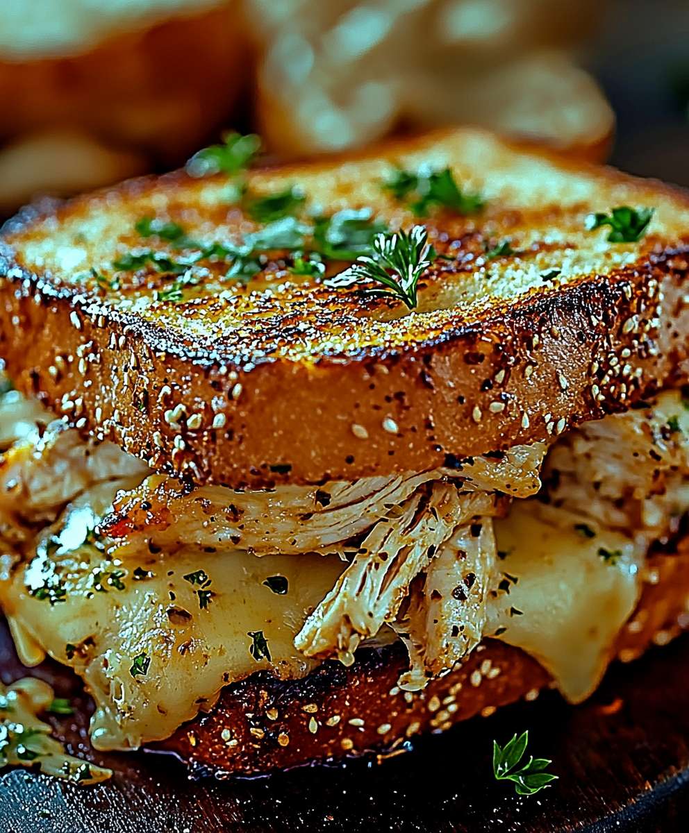 Cheesy Chicken Garlic Bread