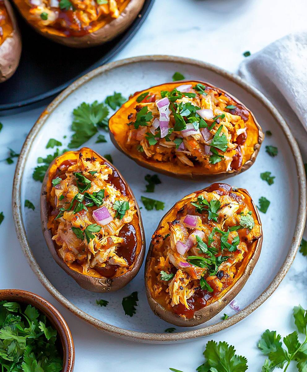 BBQ Chicken Stuffed Potatoes