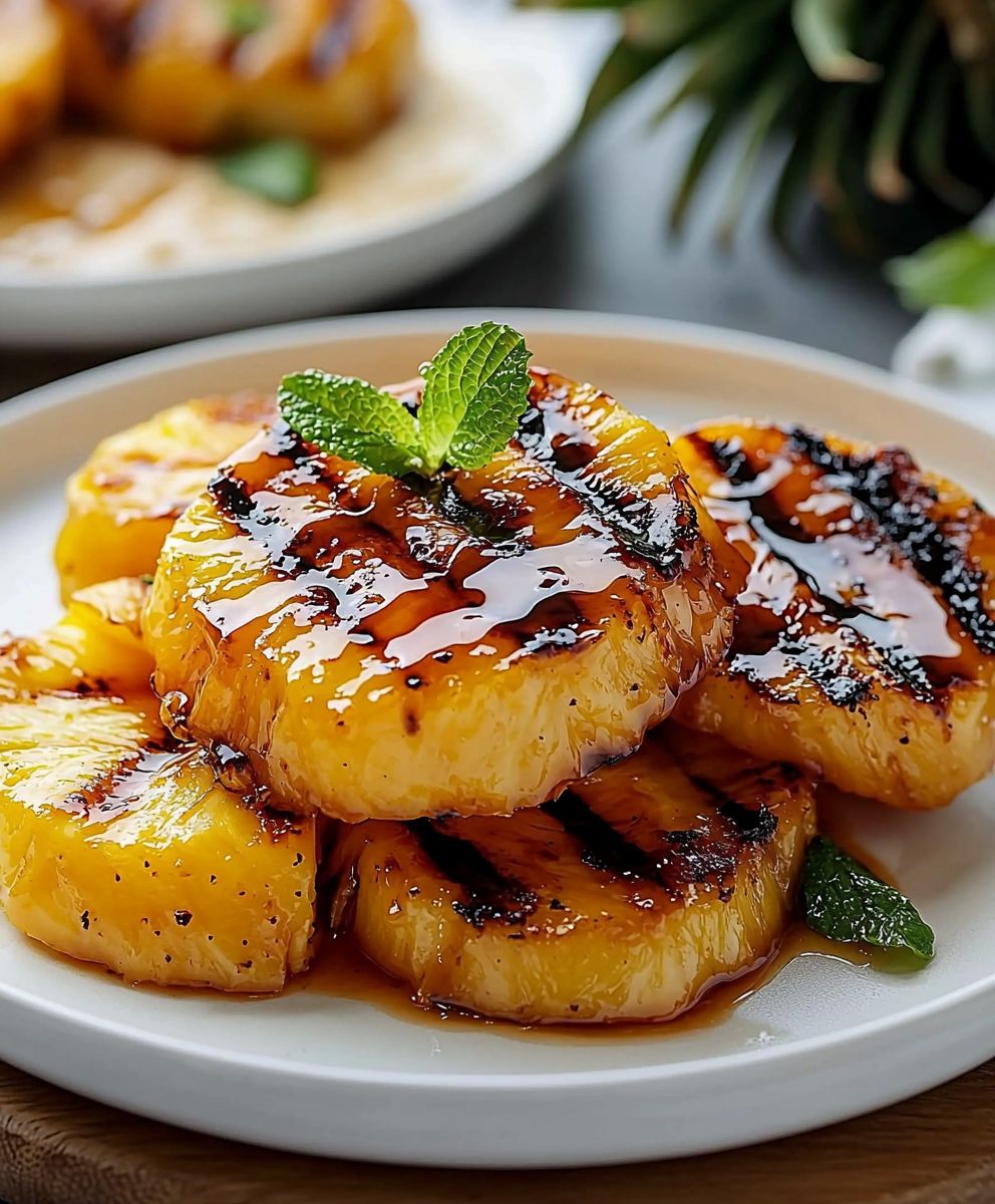 Grilled pineapple