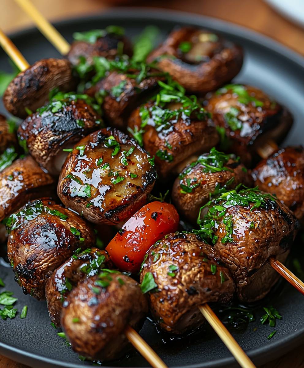 Grilled Mushroom Skewers