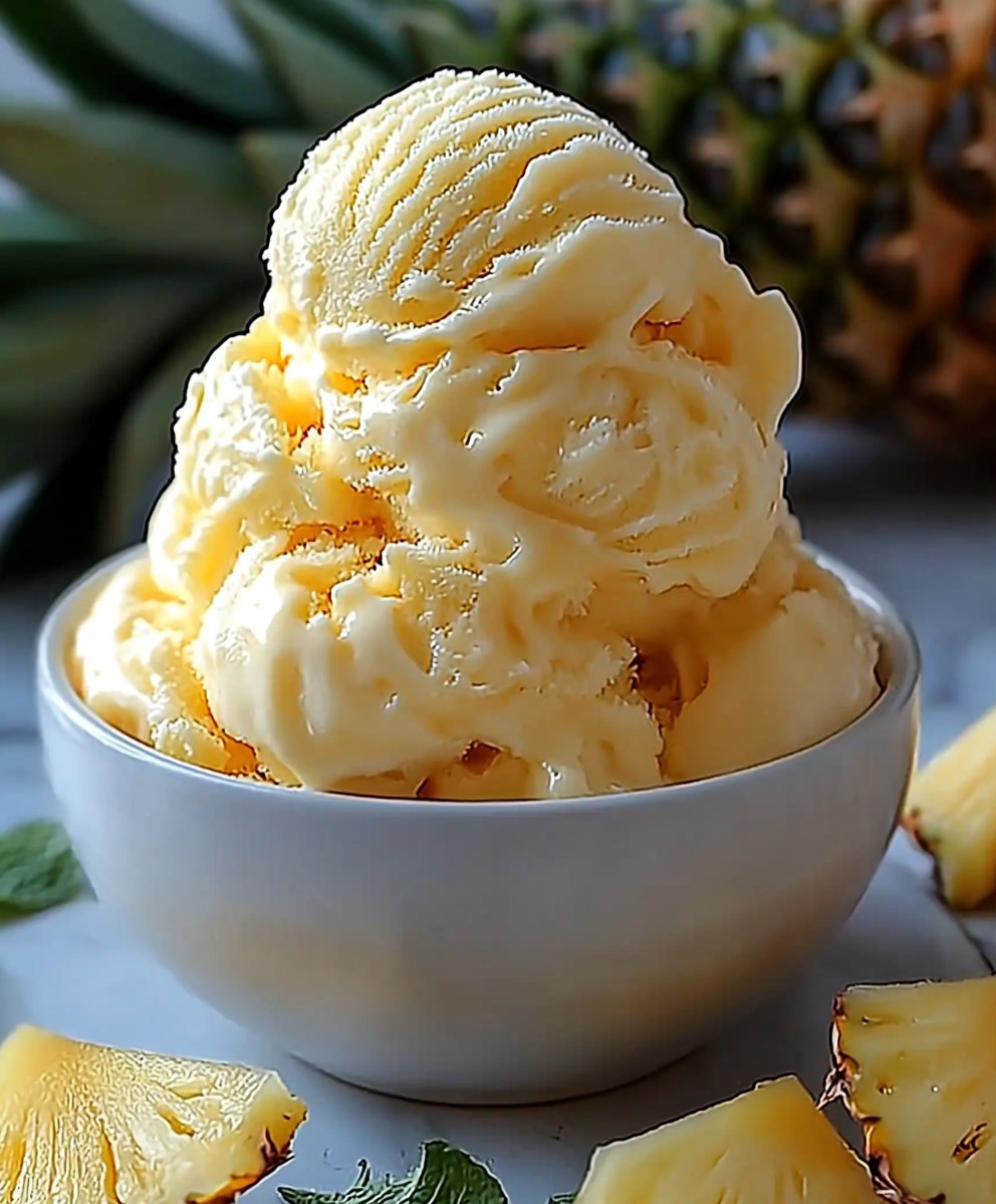 Pineapple ice cream