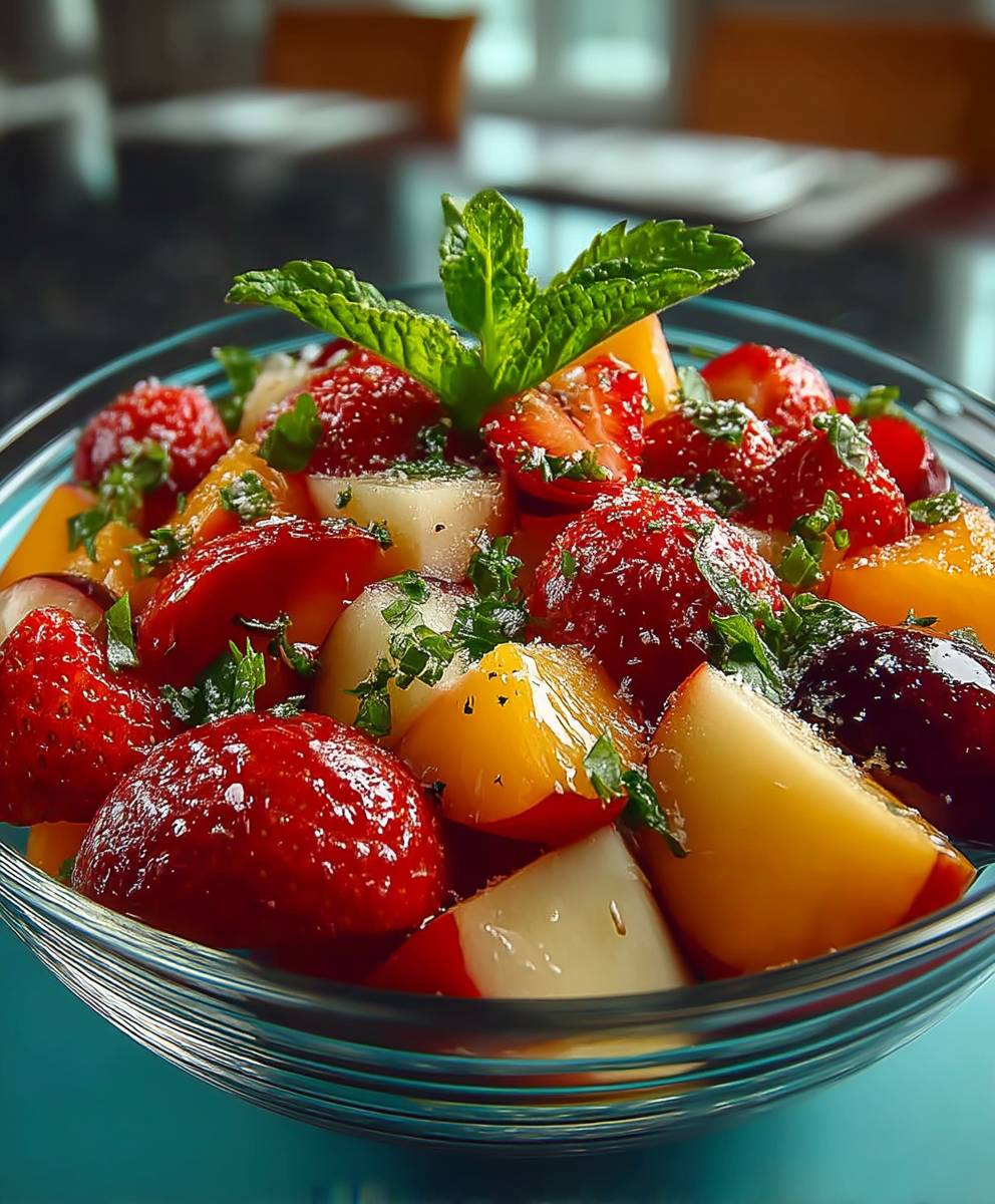 Summer Peach Fruit Salad