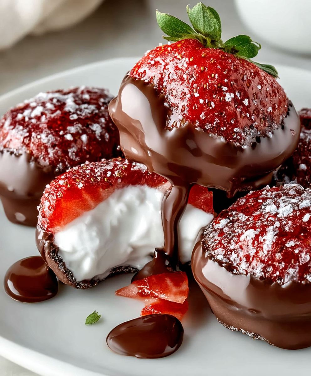 Chocolate Strawberry Frozen Yogurt