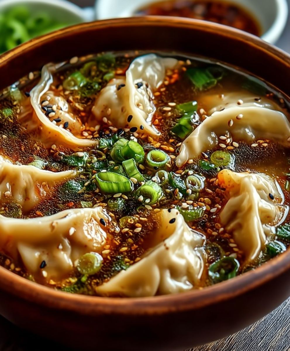 Asian Dumpling Potsticker Soup