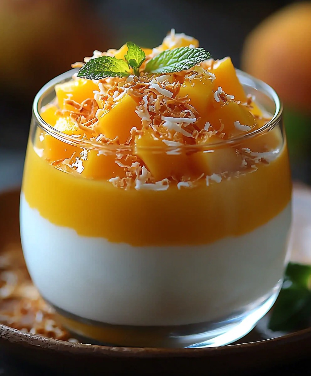 Mango Coconut Panna Cotta