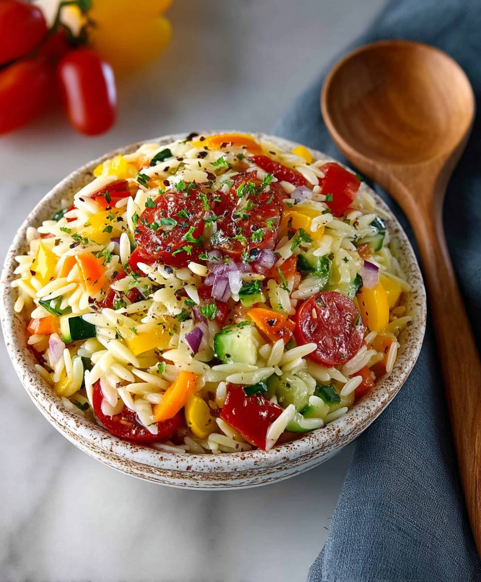 Rainbow Orzo Salad