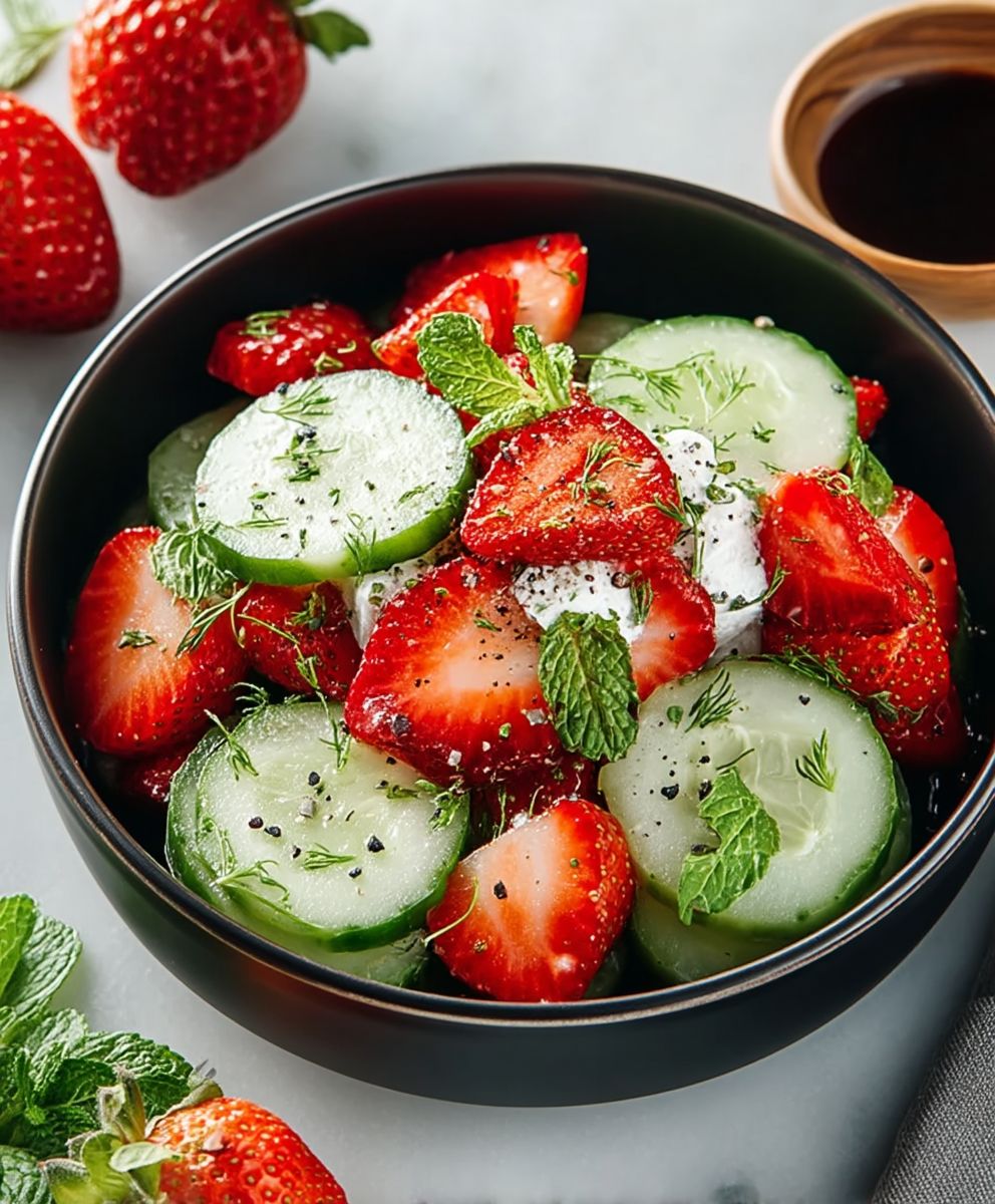 Cucumber Strawberry Salad
