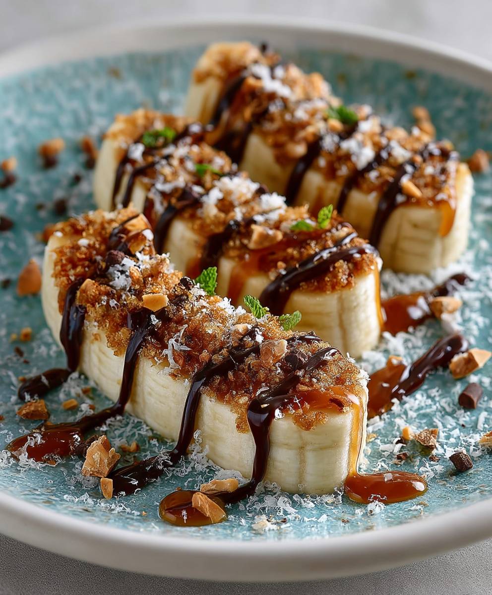 Frozen banana snacks