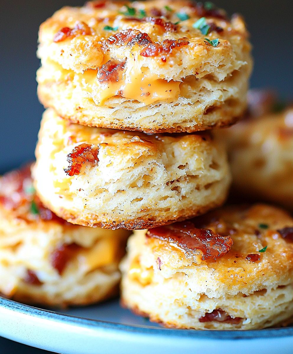 Maple Bacon Cheddar Biscuits