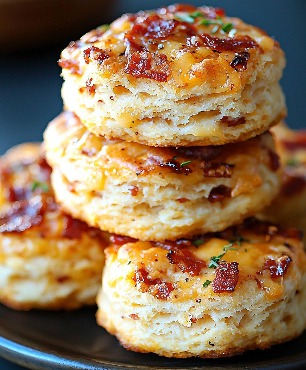 Maple Bacon Cheddar Biscuits