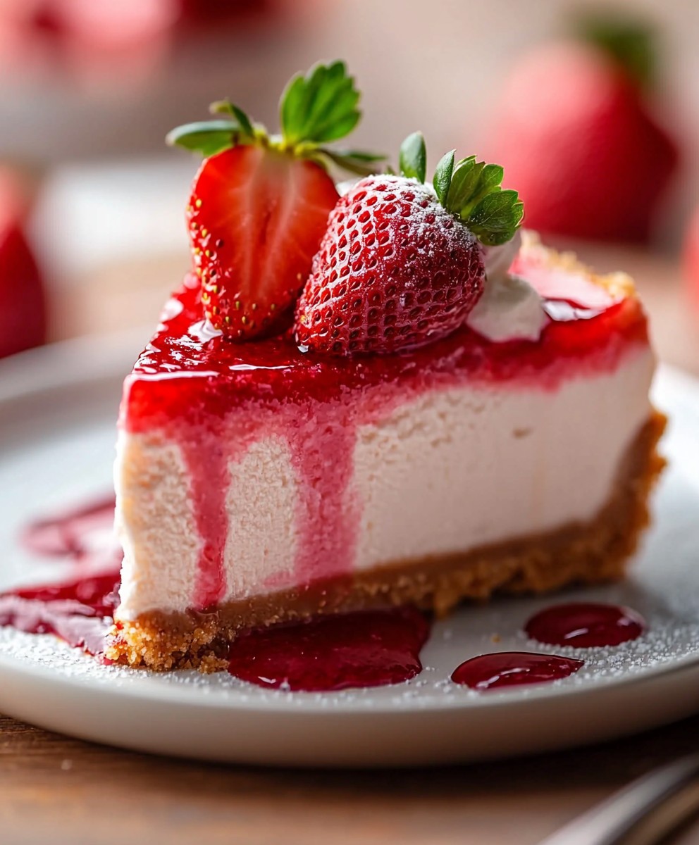 Strawberry velvet cheesecake