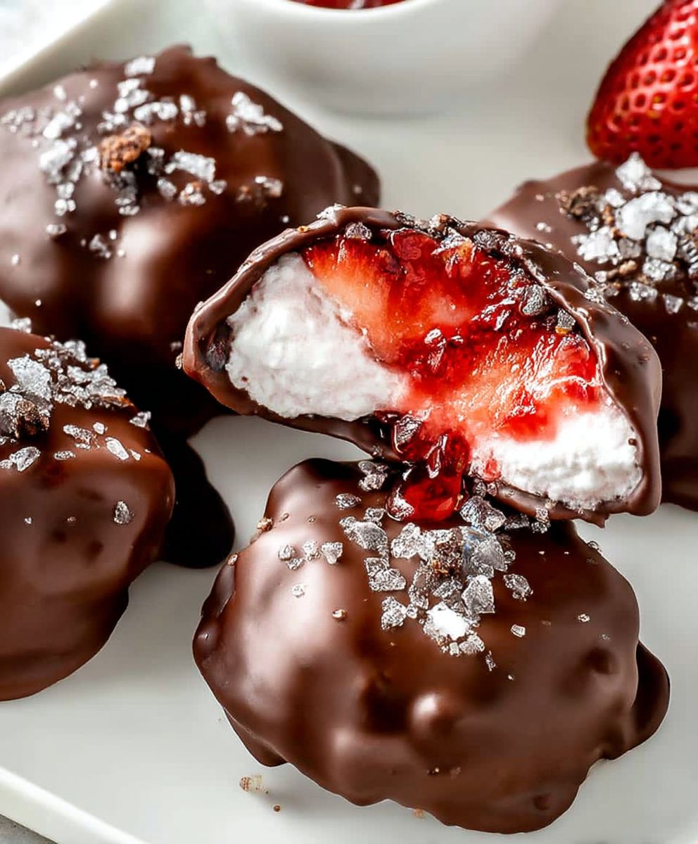 Chocolate Strawberry Frozen Yogurt