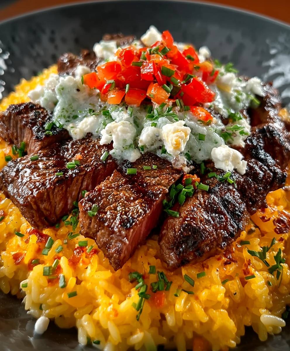 Steak Queso Rice