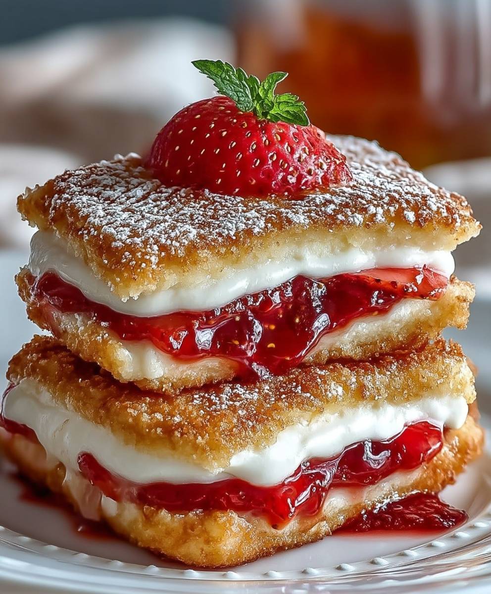 Fried Strawberry Cheesecake