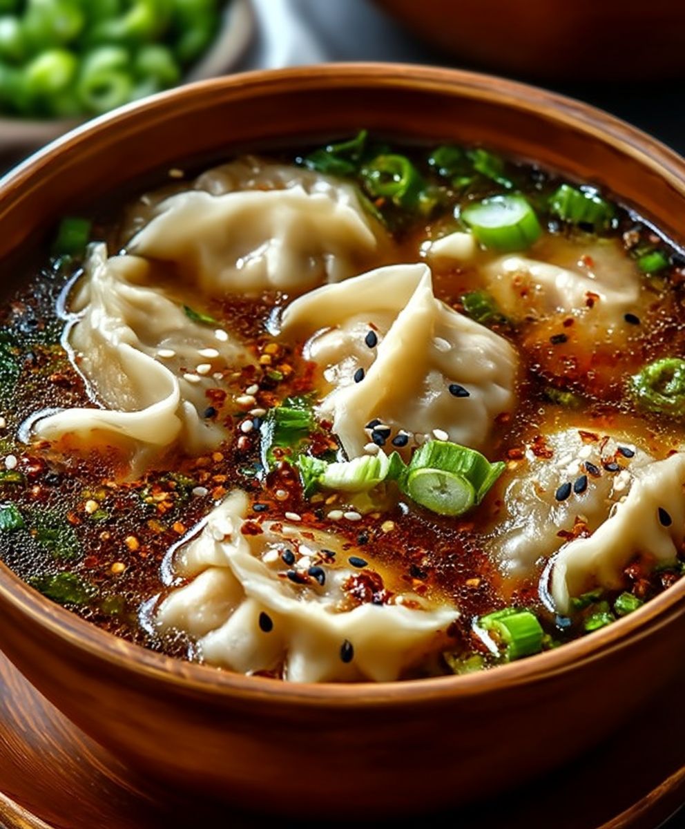 Asian Dumpling Potsticker Soup
