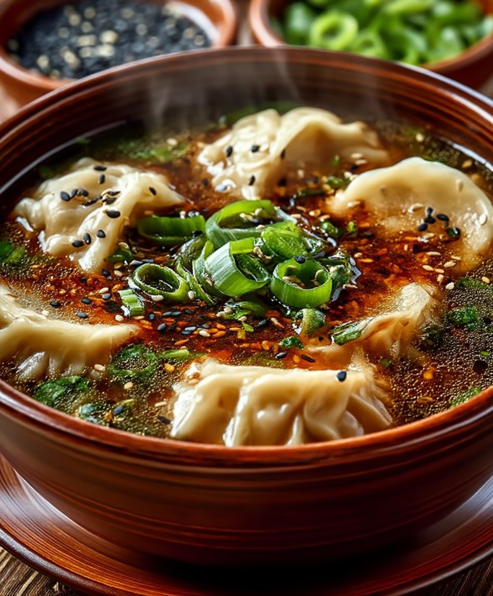 Asian Dumpling Potsticker Soup