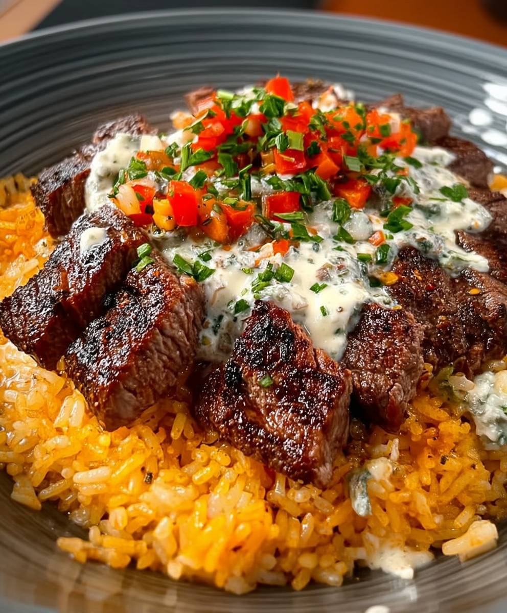 Steak Queso Rice
