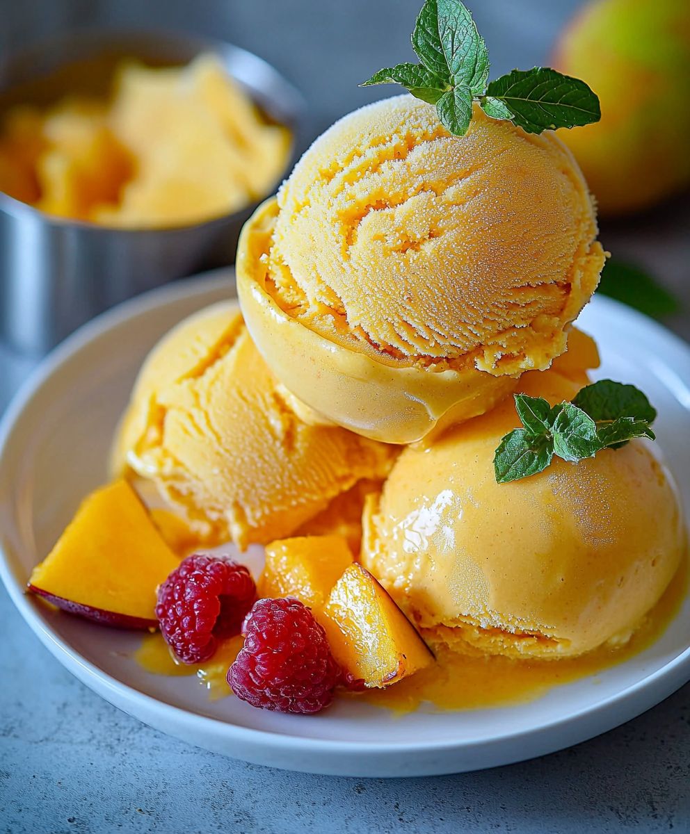 Mango Gelato Homemade