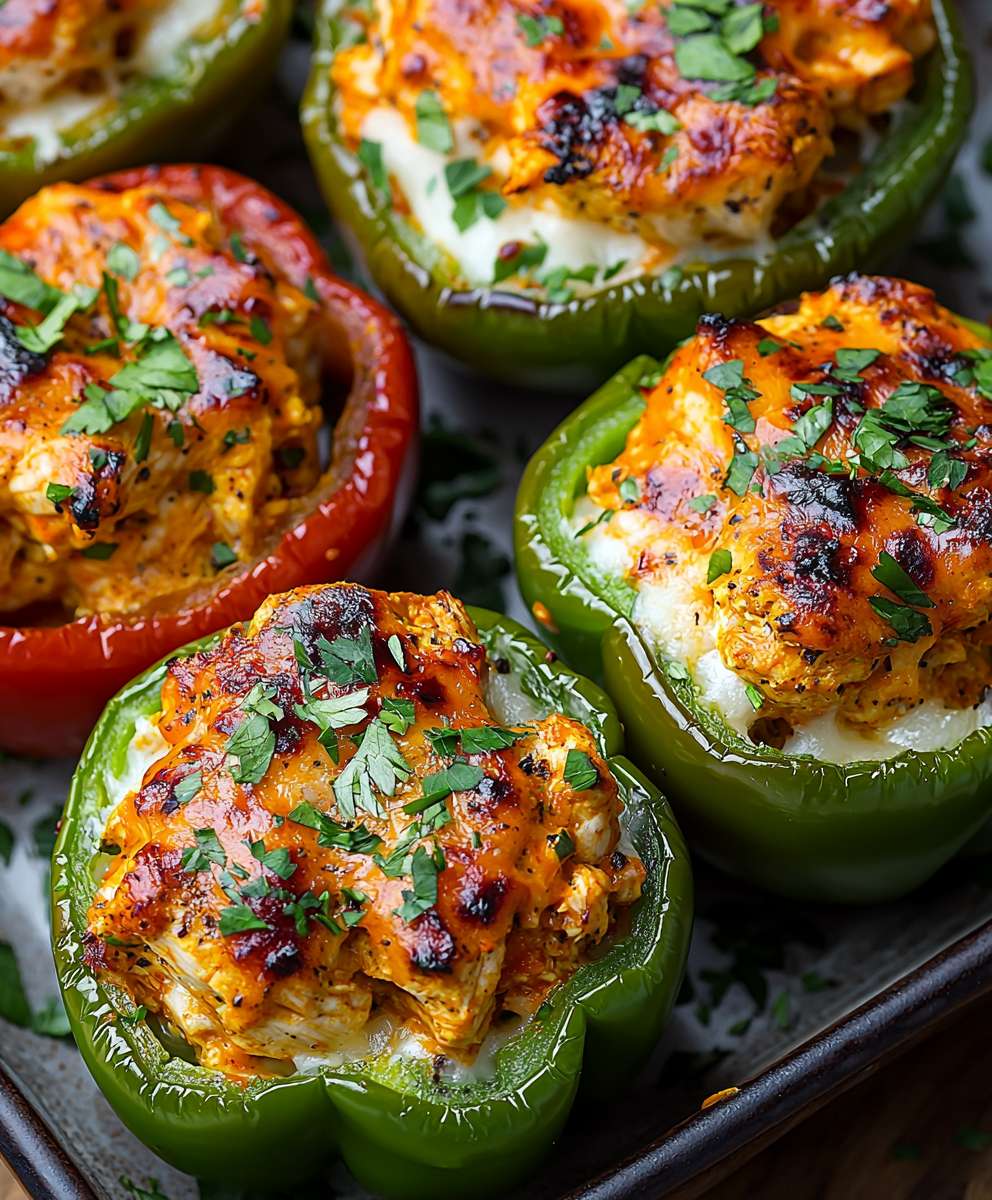 Buffalo Chicken Stuffed Peppers