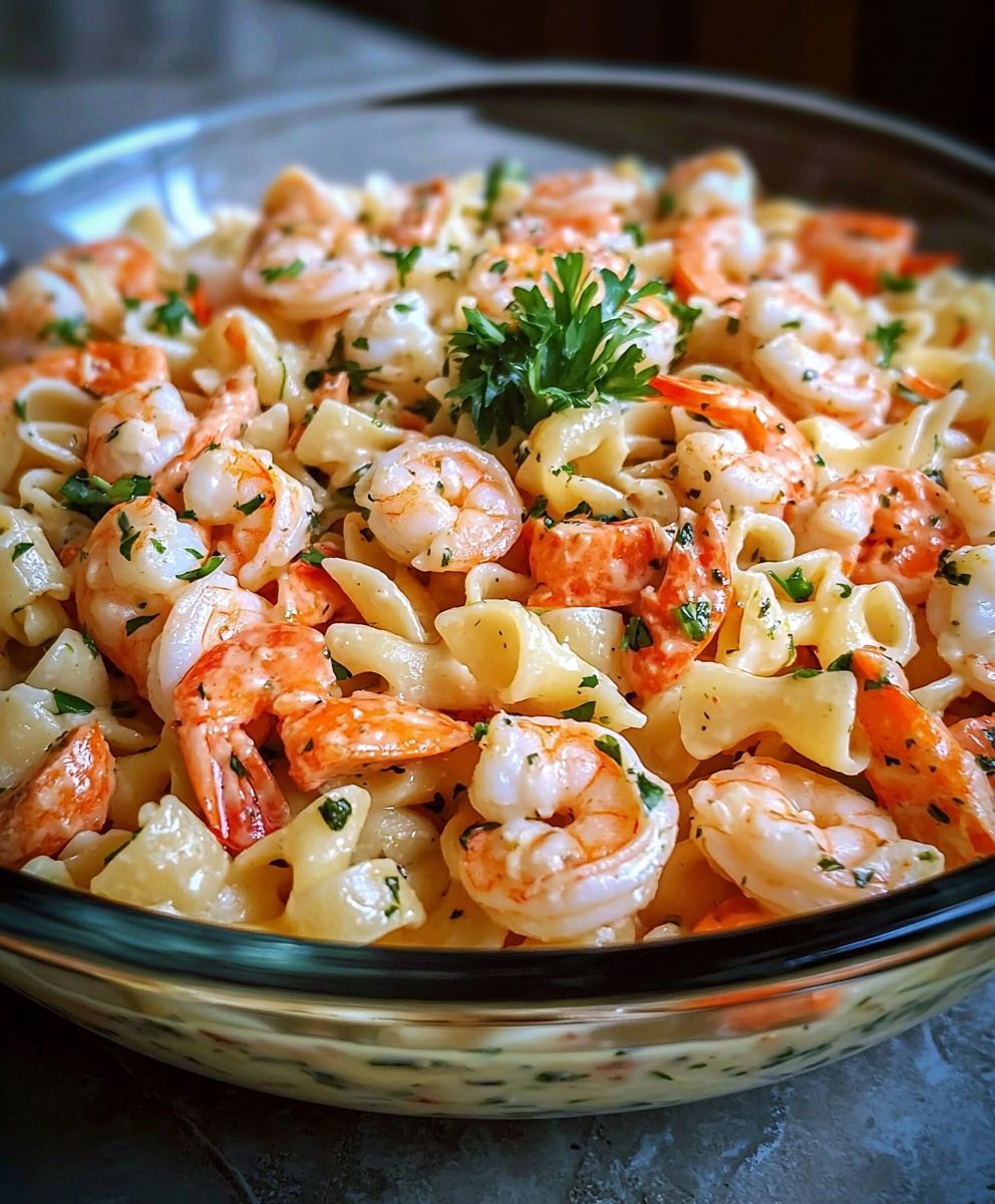 Seafood pasta salad
