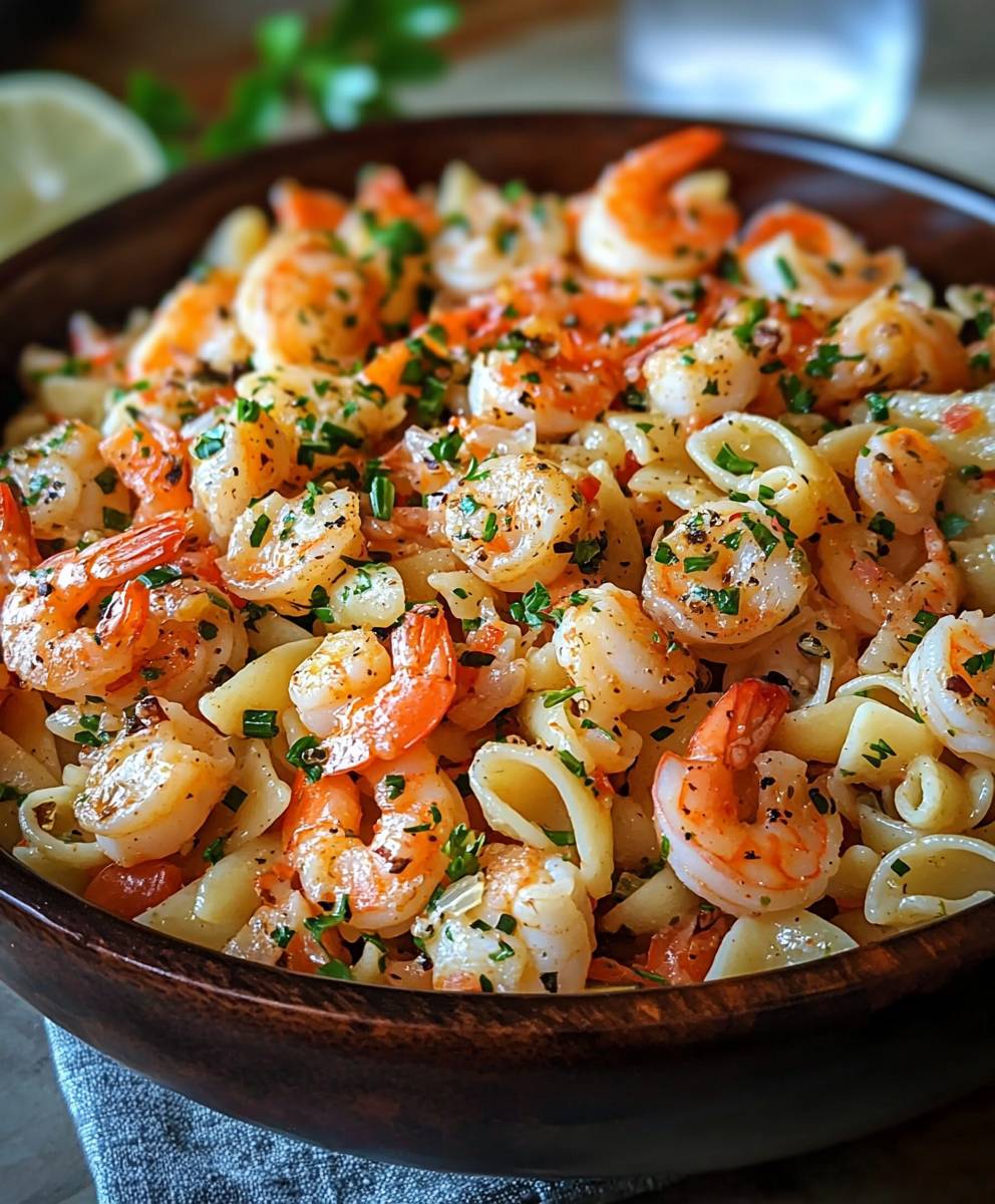Seafood pasta salad