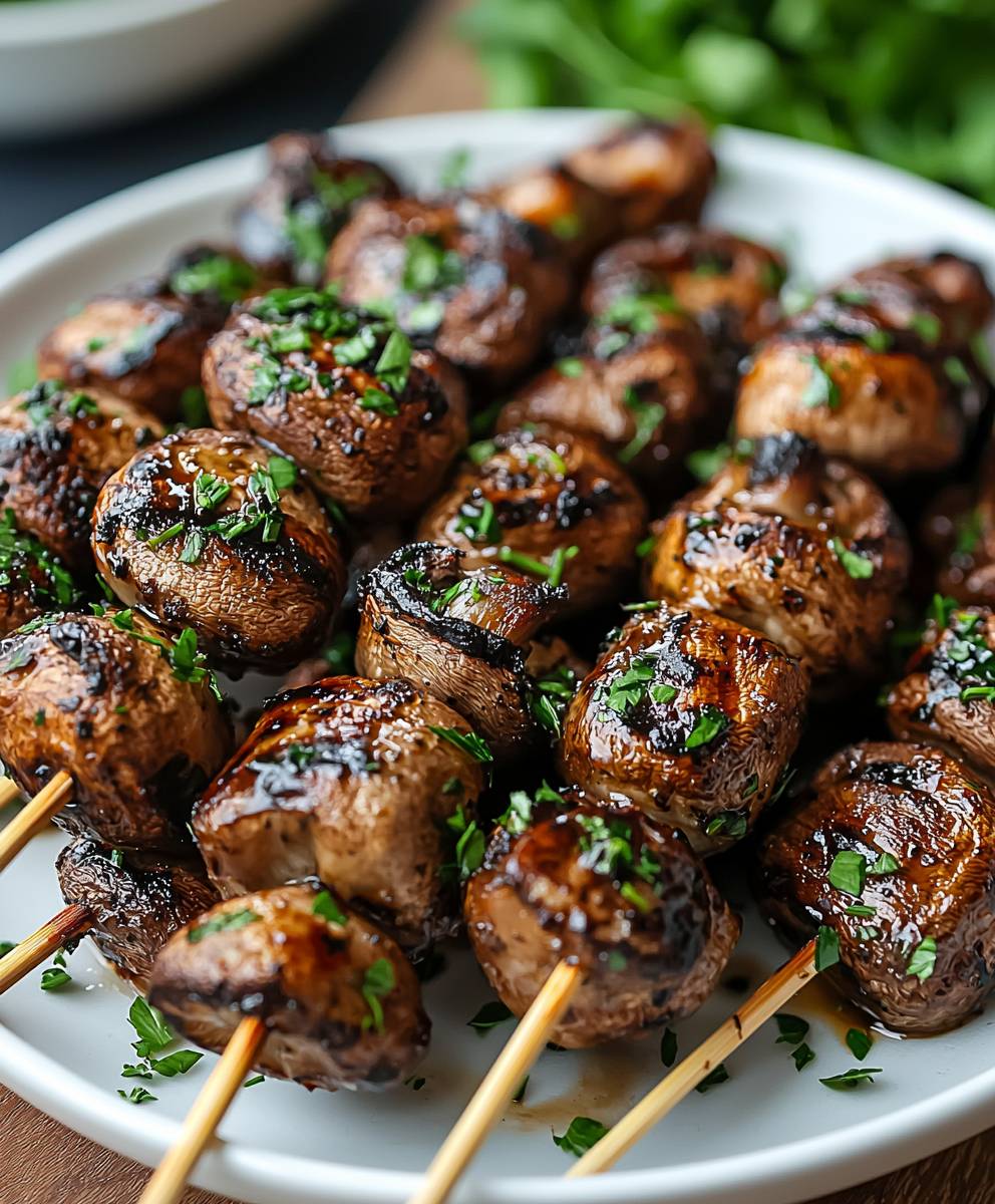 Grilled Mushroom Skewers