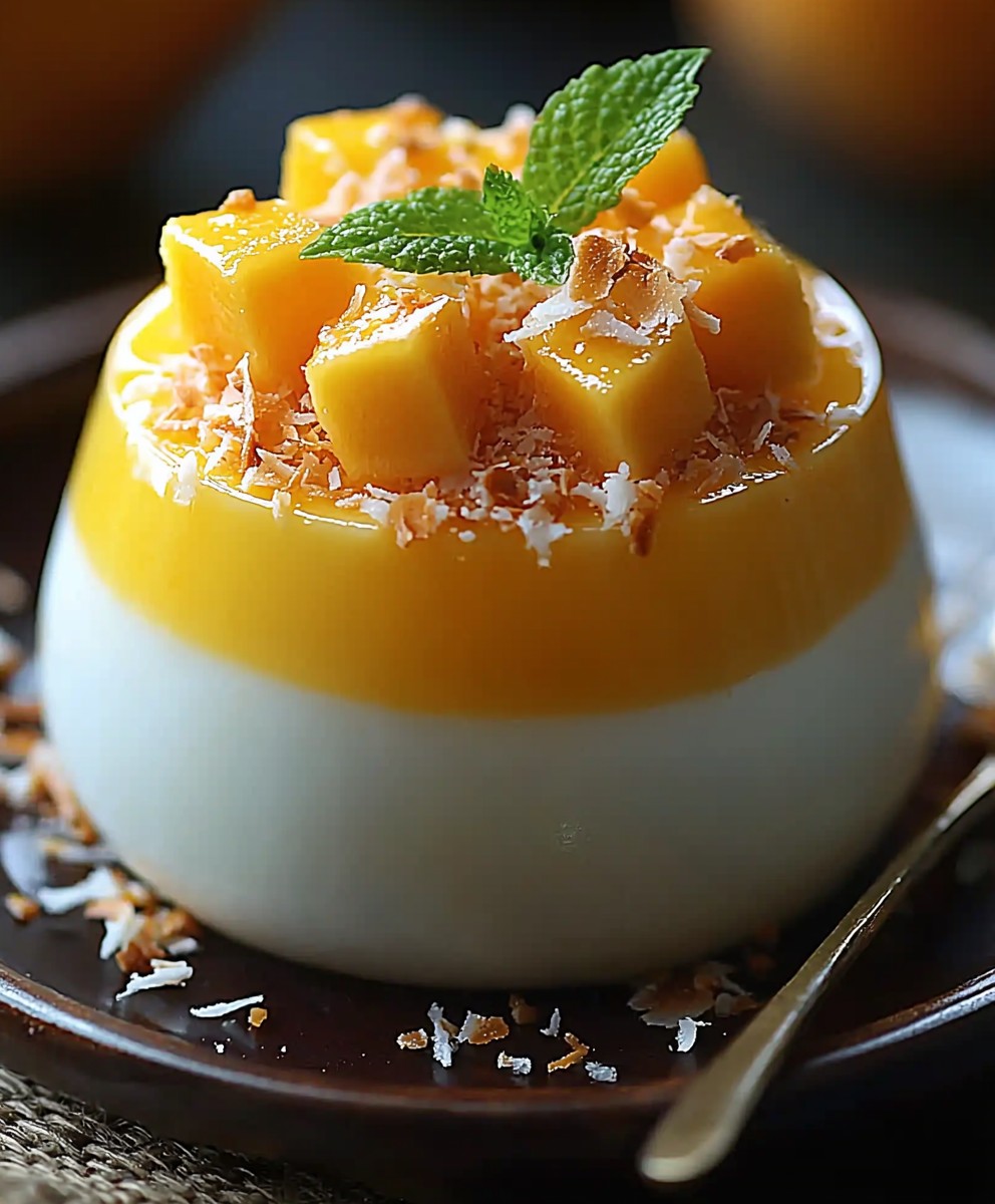 Mango Coconut Panna Cotta