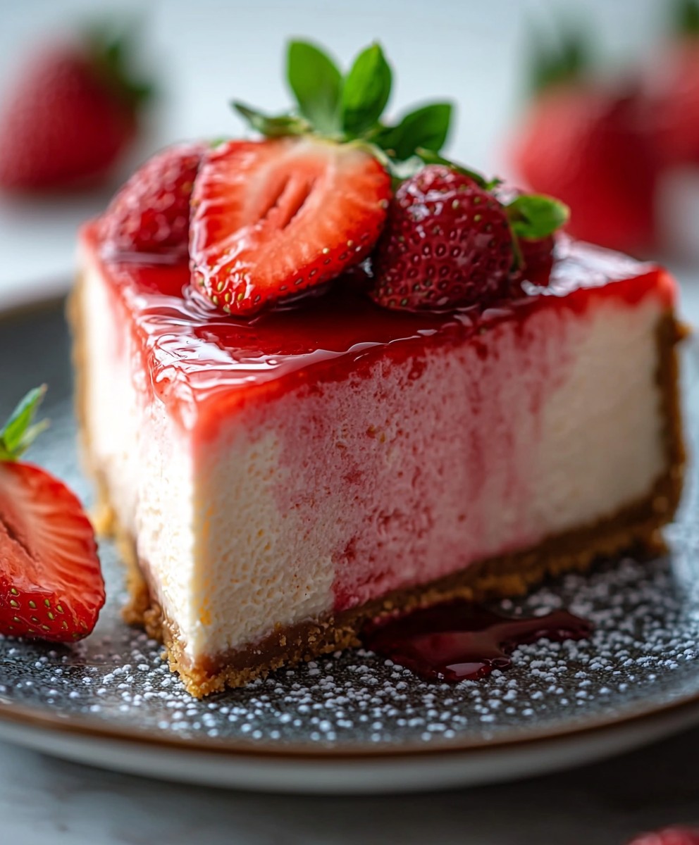 Strawberry velvet cheesecake