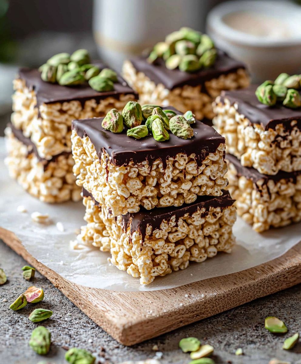 Pistachio Rice Krispie Treats