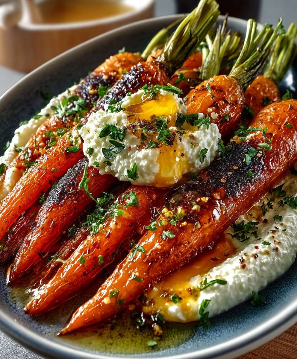 Roasted Carrots Whipped Ricotta