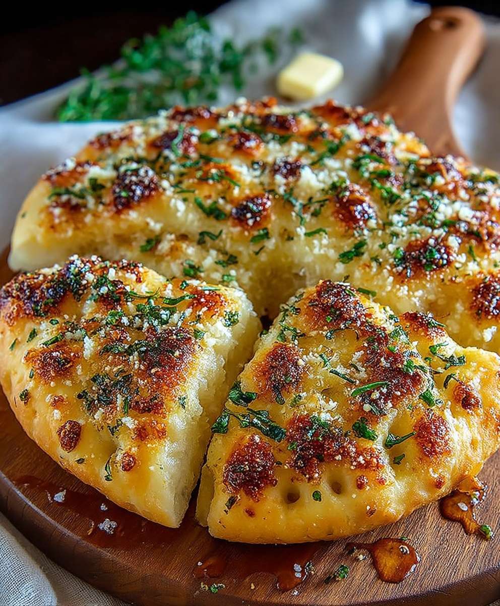 Garlic Parmesan Focaccia Bread