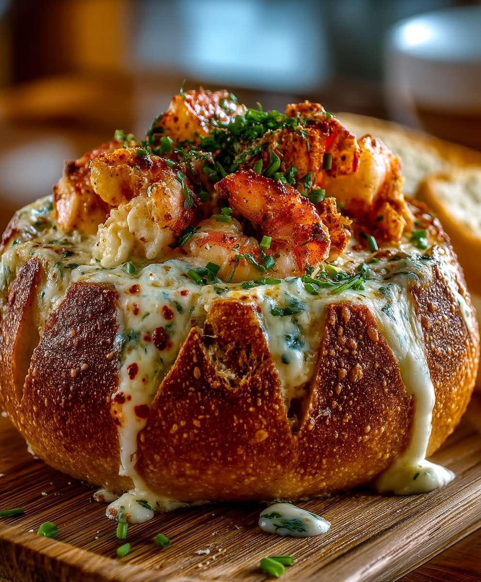 Seafood Stuffed Bread Bowl