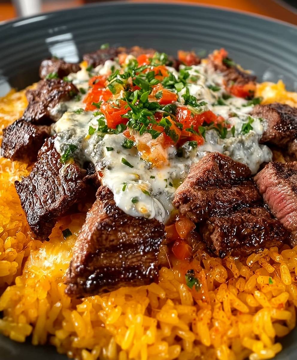 Steak Queso Rice