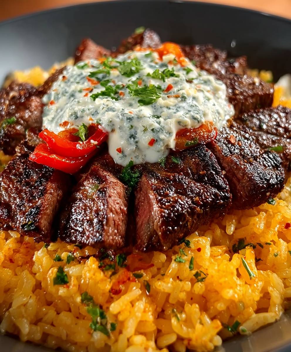 Steak Queso Rice