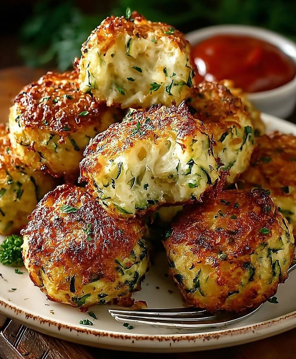 Crispy Zucchini Garlic Bites