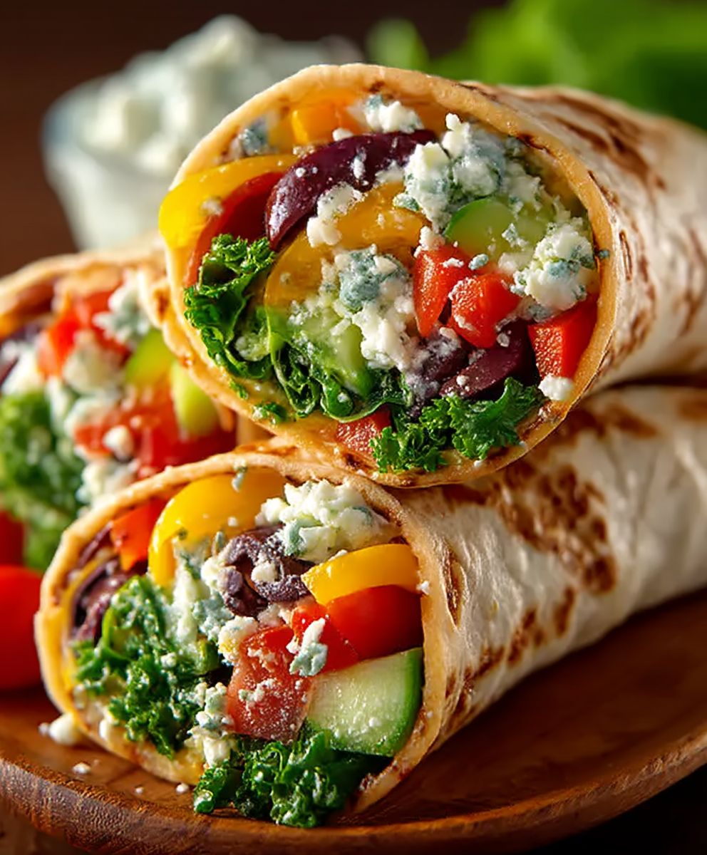 Mediterranean Veggie Wraps