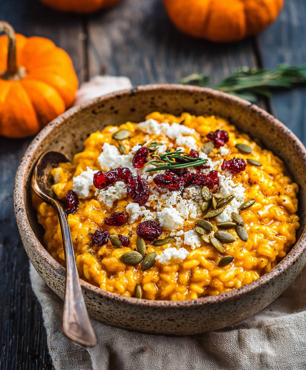 Pumpkin Goat Cheese Risotto