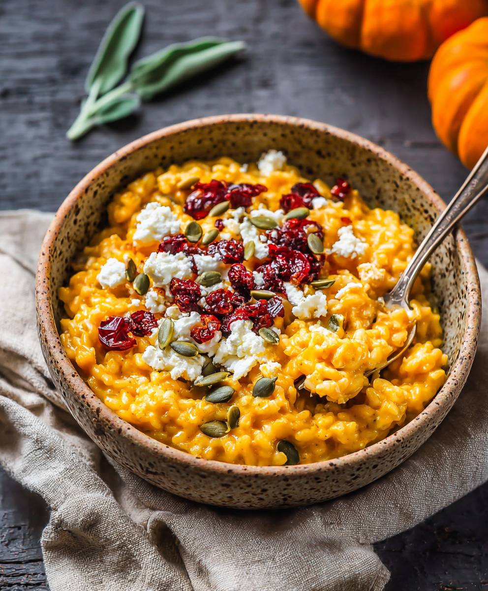 Pumpkin Goat Cheese Risotto