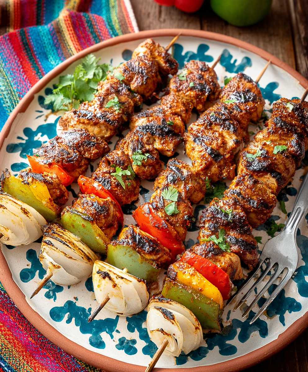 Mexican Barbecue Chicken Skewers