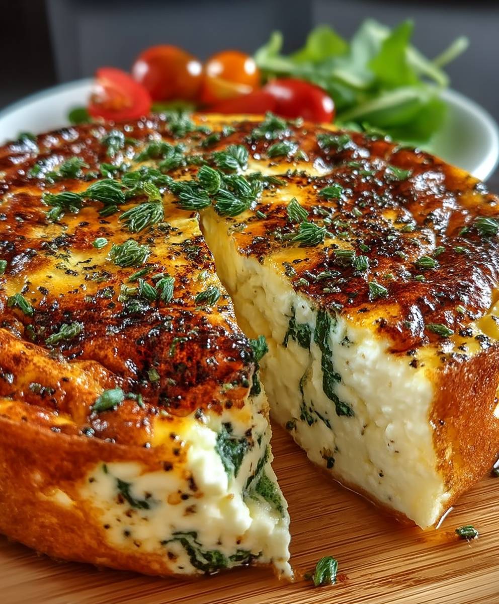 Spinach Crustless Quiche