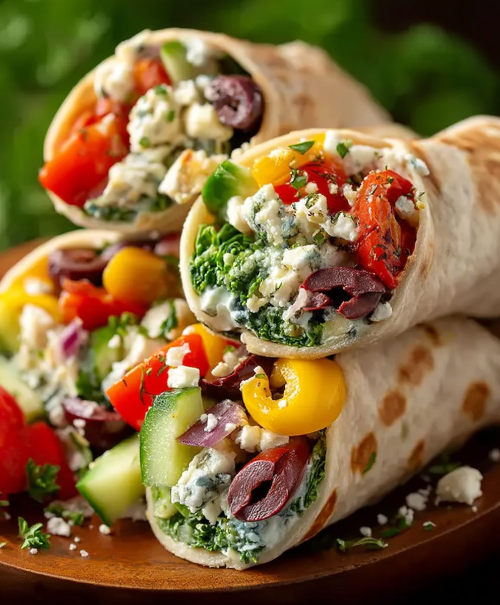 Mediterranean Veggie Wraps