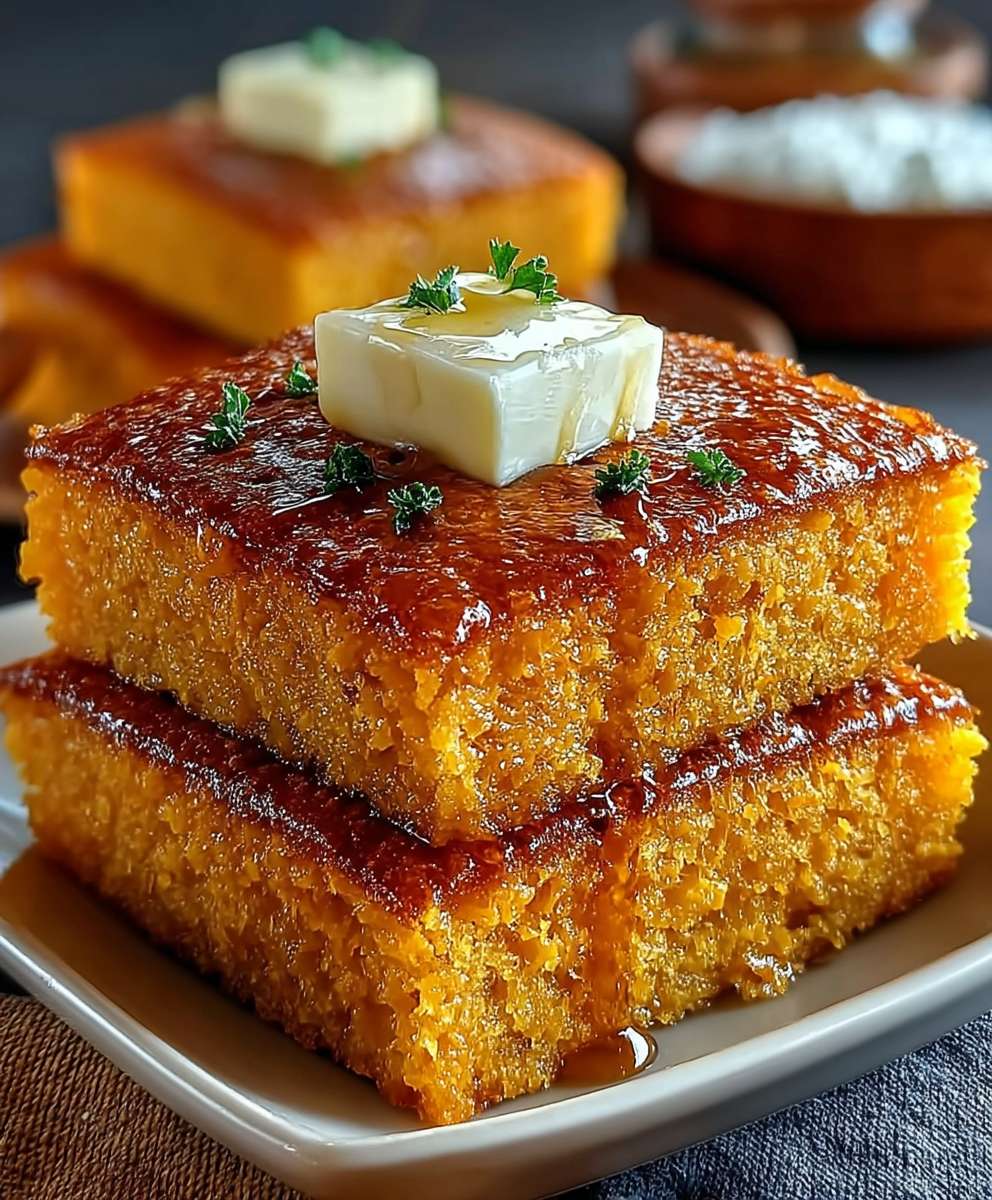 Honey Butter Sweet Potato Cornbread